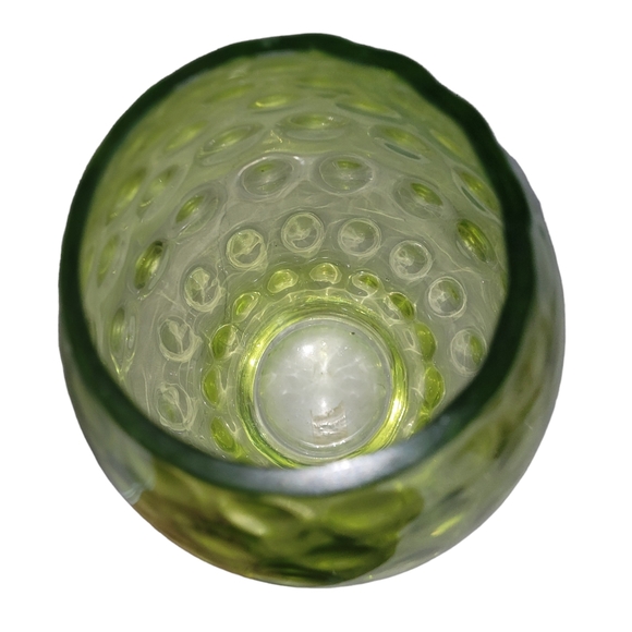 Home Essentials and Beyond Thumbprint Inverted Green Vase - Picture 2 of 7